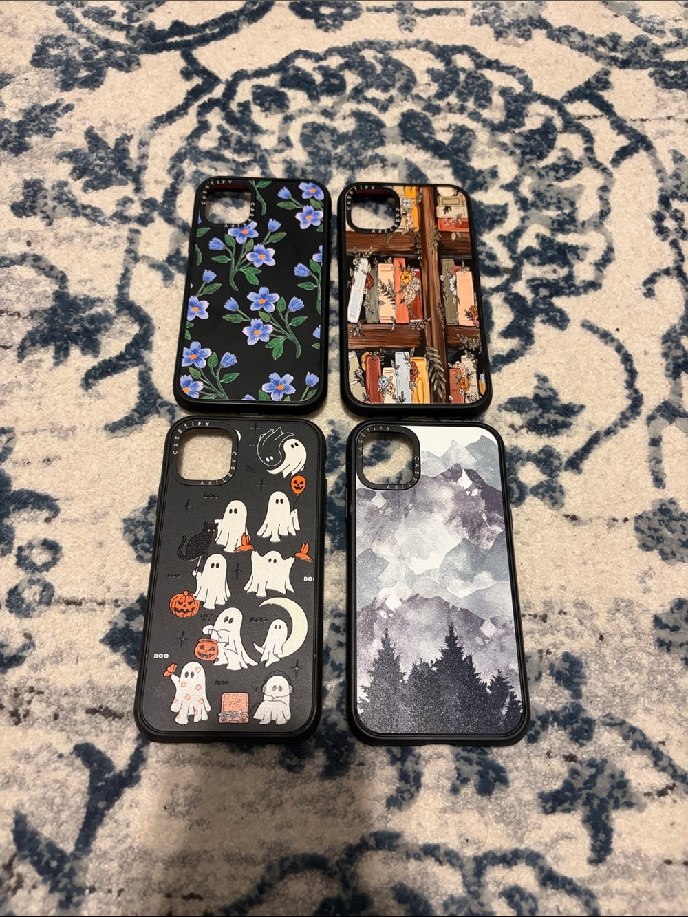Casetify Floral, Ghost, Book Collage & Mountain Print iPhone 11 Case Set - Black